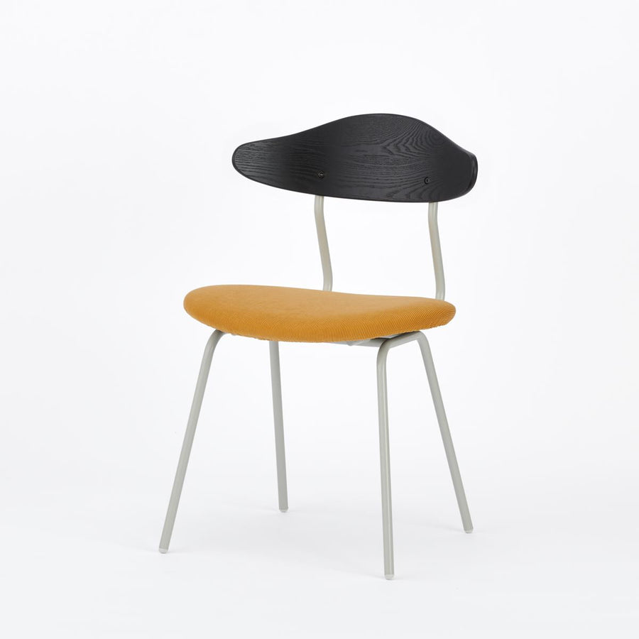 KUUM Chair kinoco Gray White Steel Frame Cushion Black Back クーム チェア キノコ