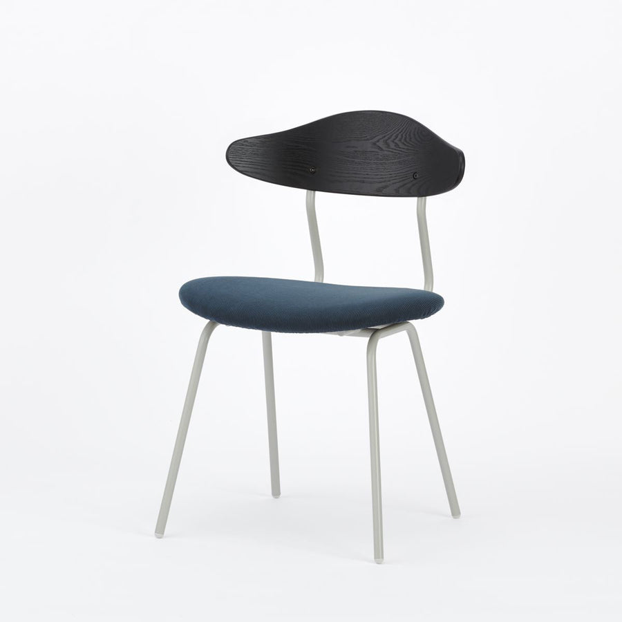 KUUM Chair kinoco Gray White Steel Frame Cushion Black Back クーム チェア キノコ