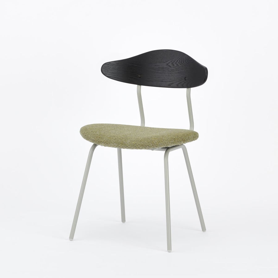 KUUM Chair kinoco Gray White Steel Frame Cushion Black Back クーム チェア キノコ