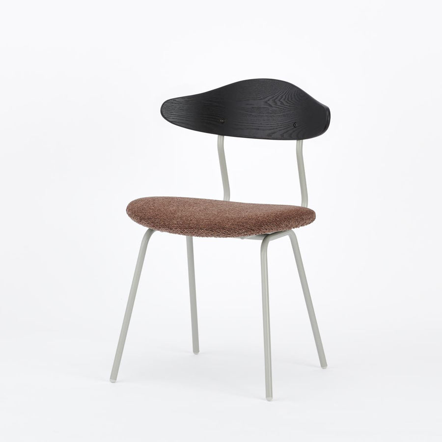 KUUM Chair kinoco Gray White Steel Frame Cushion Black Back クーム チェア キノコ