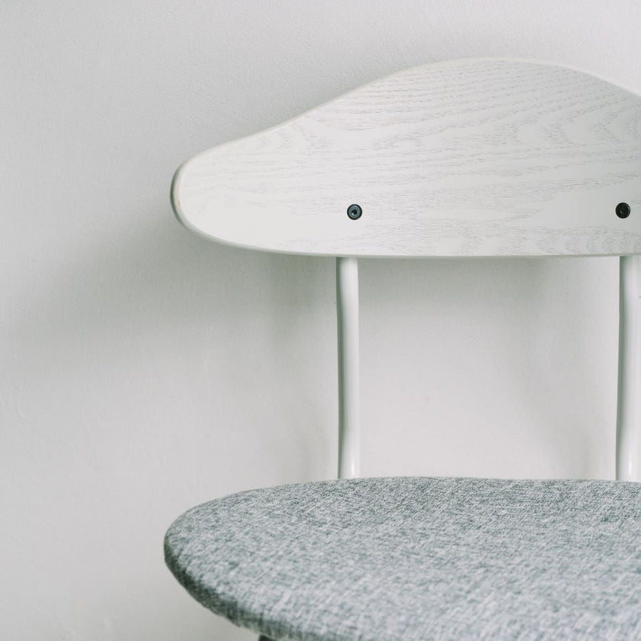 KUUM Chair kinoco Gray White Steel Frame Cushion Gray White Back クーム チェア キノコ