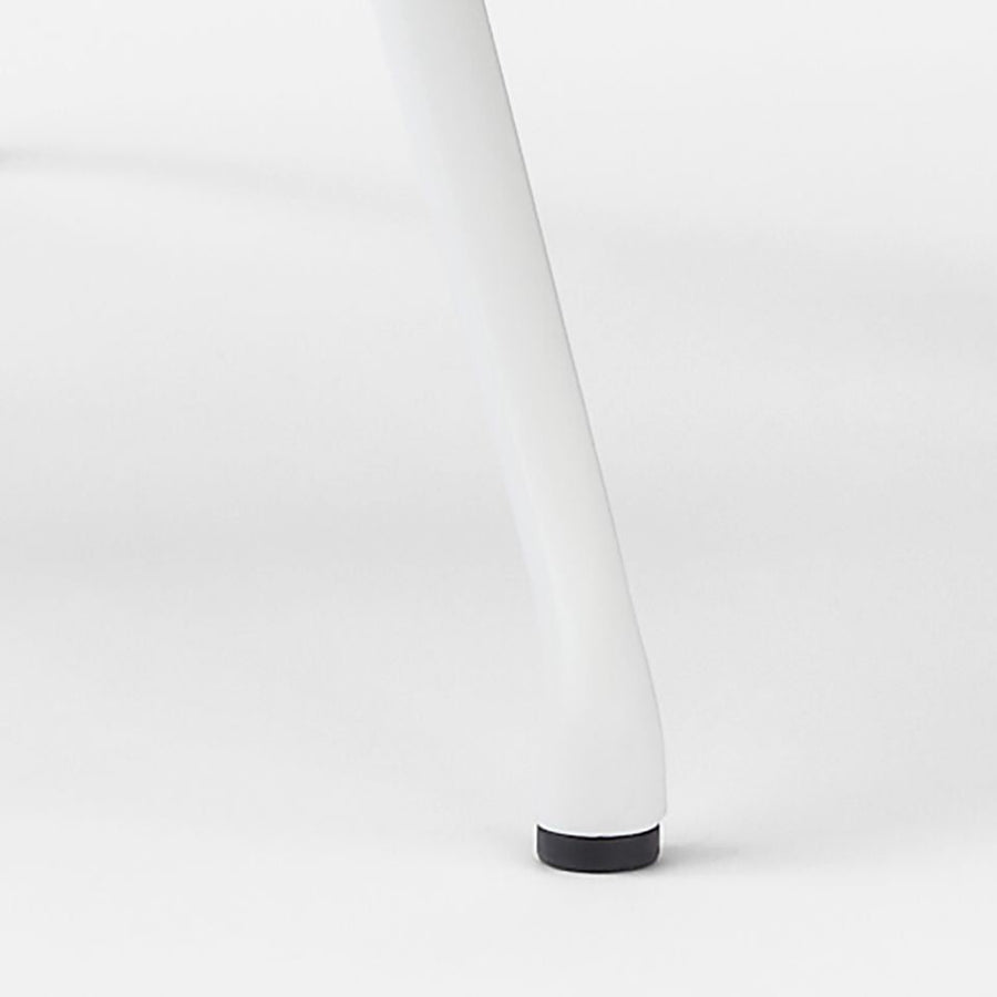 Smooth Round Chair With Arms White Legs スムースラウンドチェア アーム付 ホワイト脚