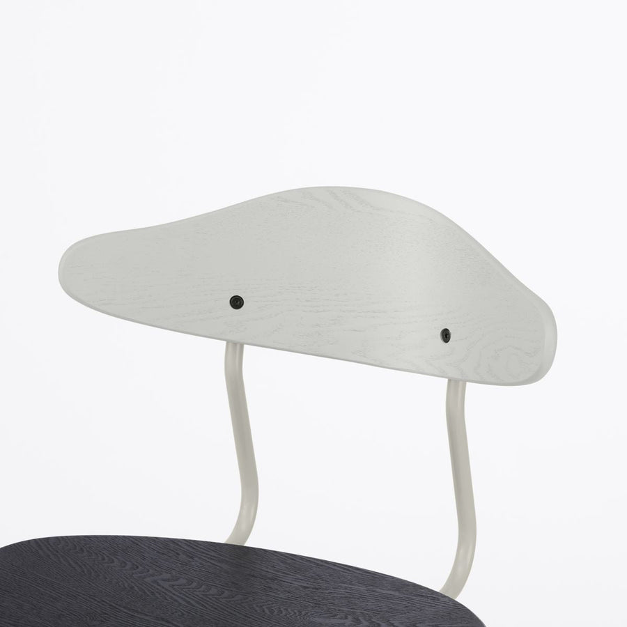 KUUM Chair kinoco Gray x Rubber Black x Gray White Steel Frame クーム チェア キノコ