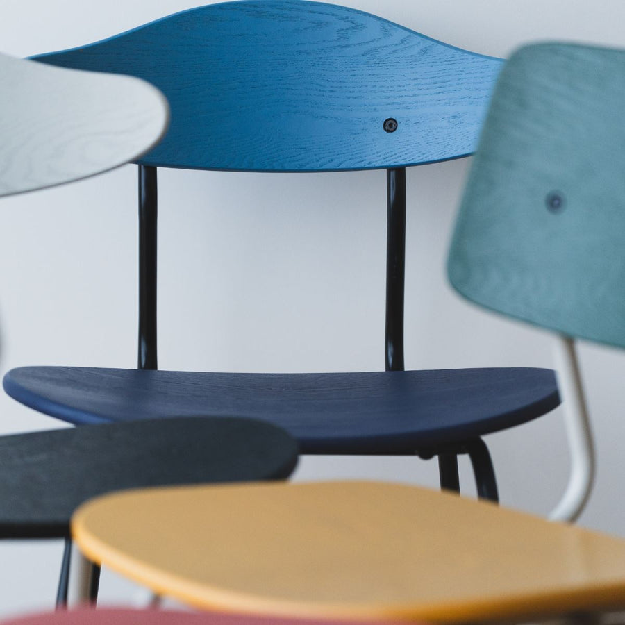 KUUM Chair kinoco Gray x Rubber Black x Gray White Steel Frame クーム チェア キノコ