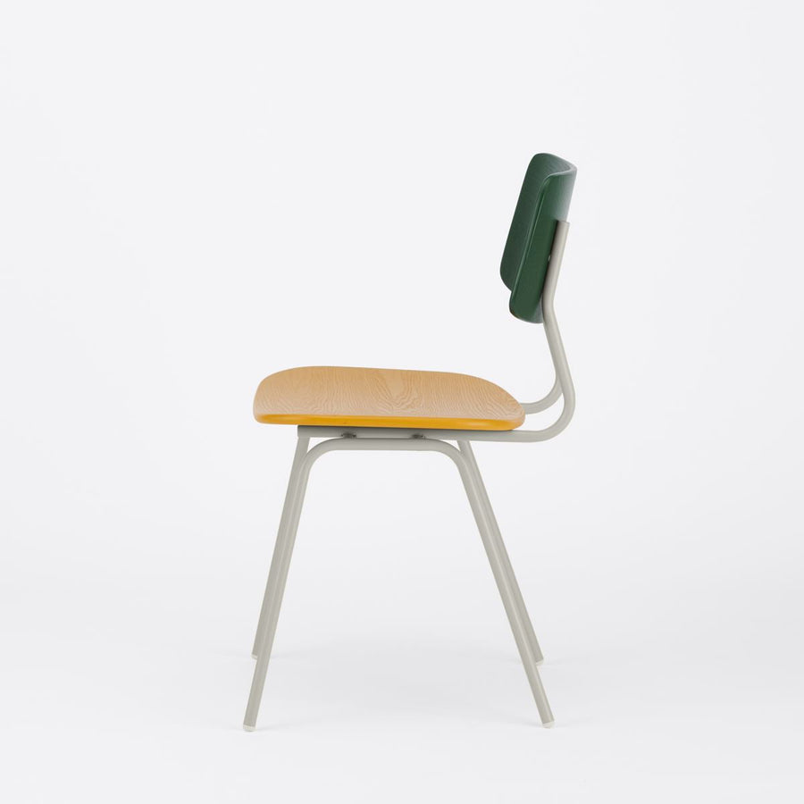 KUUM Chair shikaku Green x Mustard Yellow x Gray White Steel Frame クーム チェア シカク