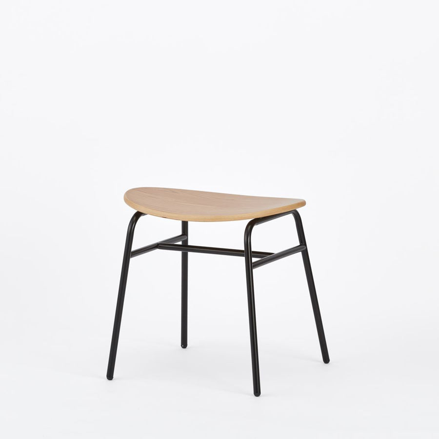 KUUM Stool kinoco Black Steel Frame Wooden Seat クーム スツール キノコ