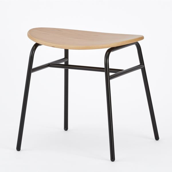 KUUM Stool kinoco Black Steel Frame Wooden Seat クーム スツール キノコ