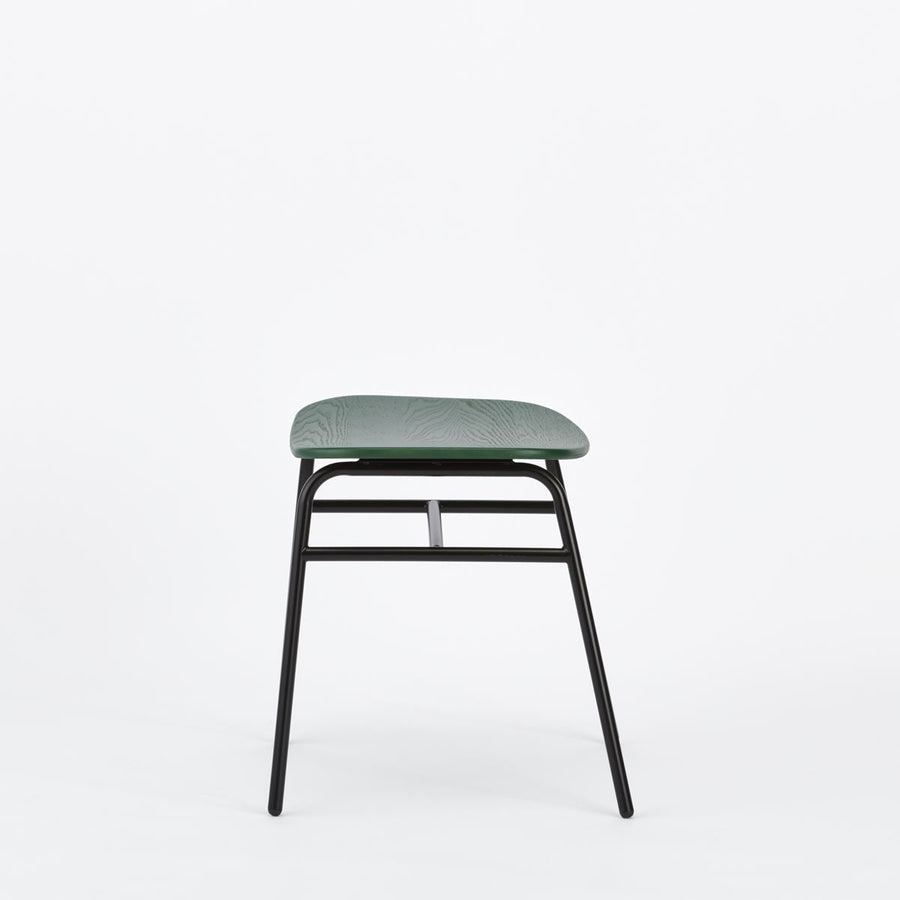 KUUM Stool shikaku Black Steel Frame Colored Wooden Seat クーム スツール シカク