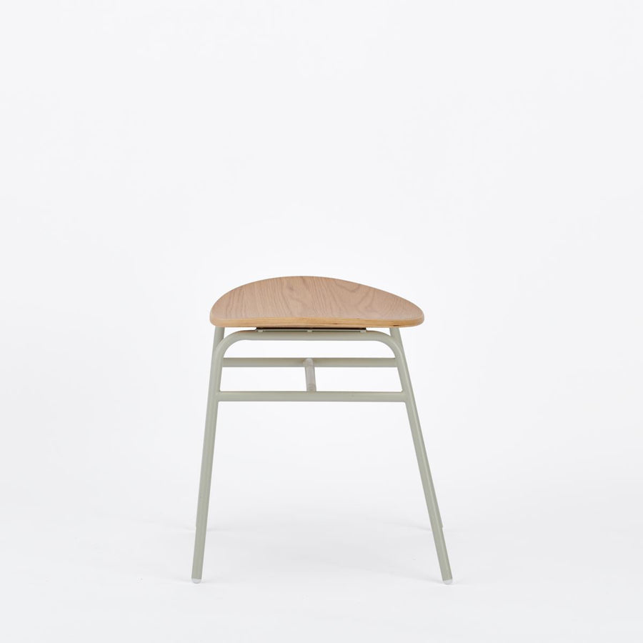 KUUM Stool kinoco Gray White Steel Frame Wooden Seat クーム スツール キノコ