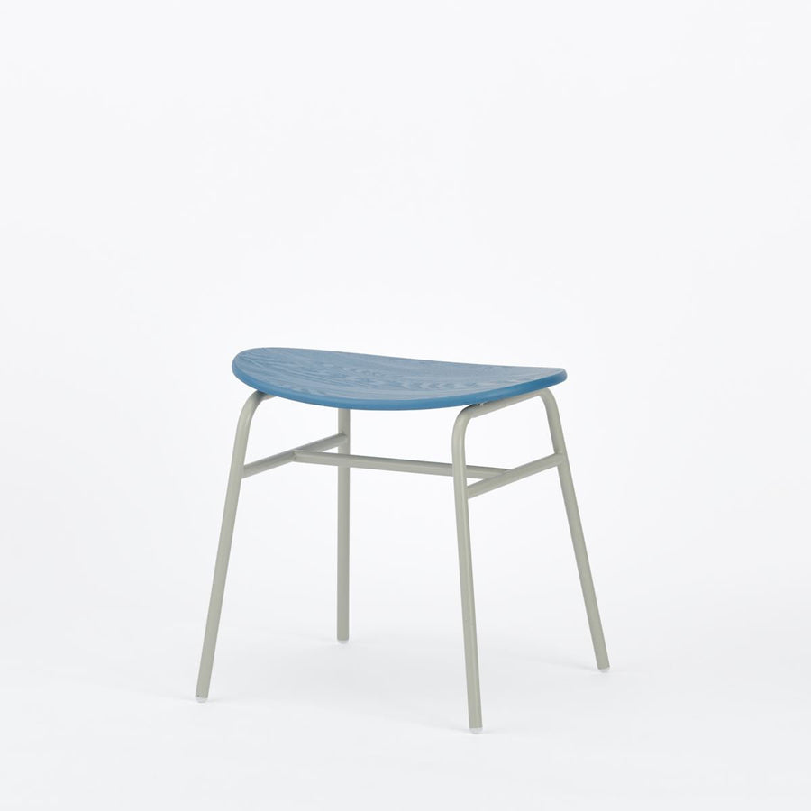 KUUM Stool kinoco Gray White Steel Frame Colored Wooden Seat クーム スツール キノコ
