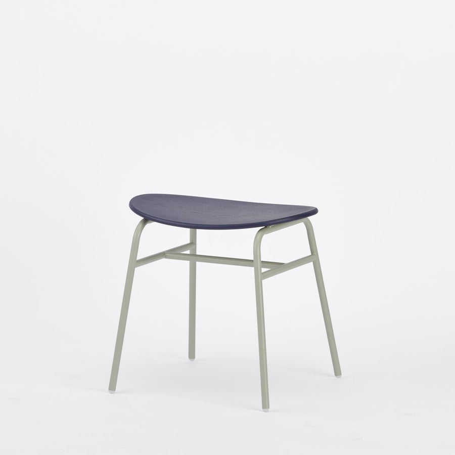 KUUM Stool kinoco Gray White Steel Frame Colored Wooden Seat クーム スツール キノコ