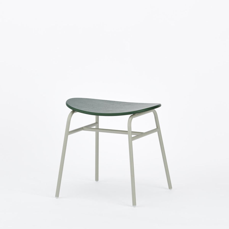 KUUM Stool kinoco Gray White Steel Frame Colored Wooden Seat クーム スツール キノコ