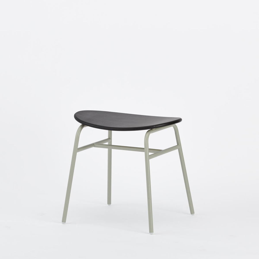 KUUM Stool kinoco Gray White Steel Frame Colored Wooden Seat クーム スツール キノコ
