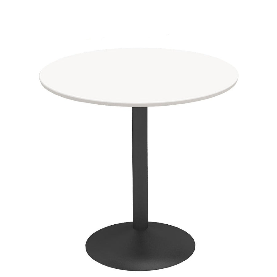 Cafe table, diameter 75cm, round top, white, steel legs, CTRR-75R-WH