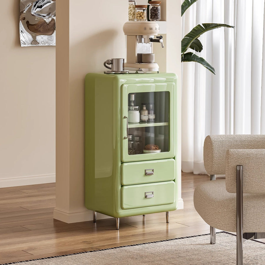 Coffee cabinet with compartments