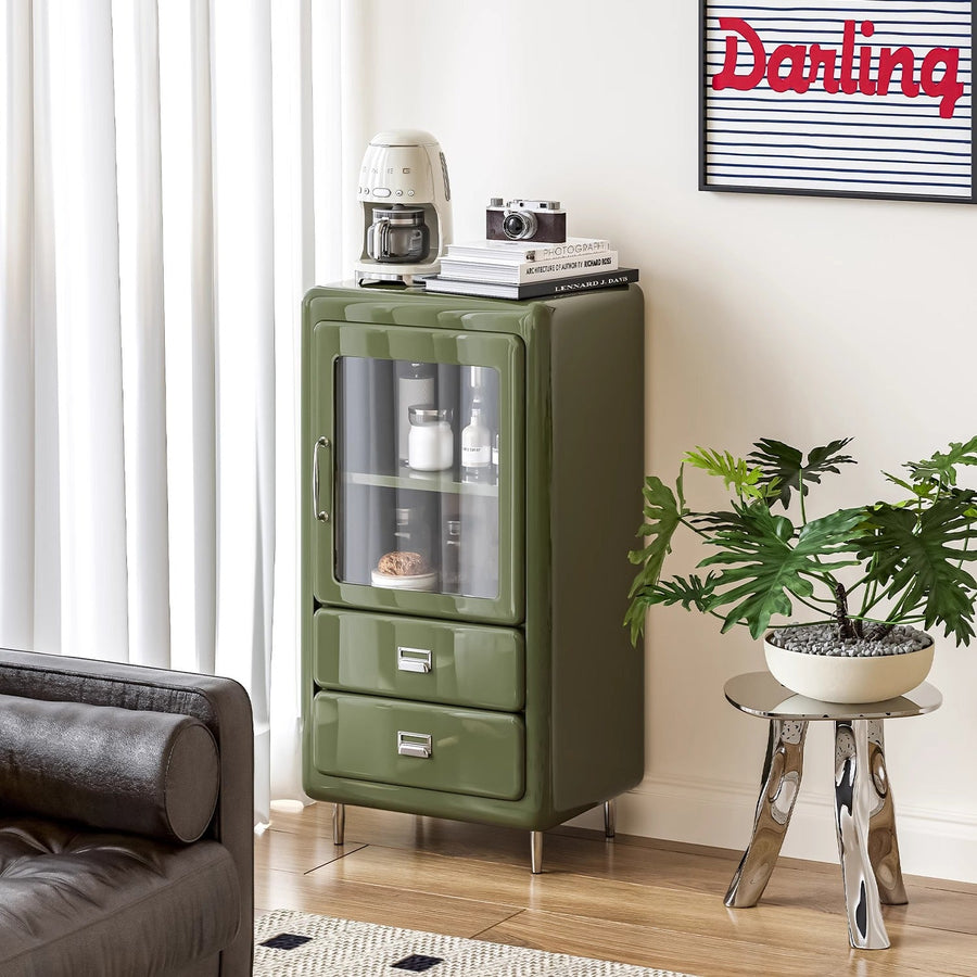 Coffee cabinet with compartments