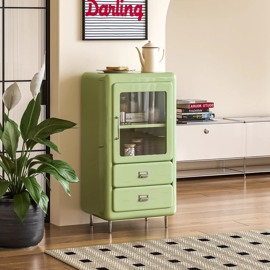 Coffee cabinet with compartments