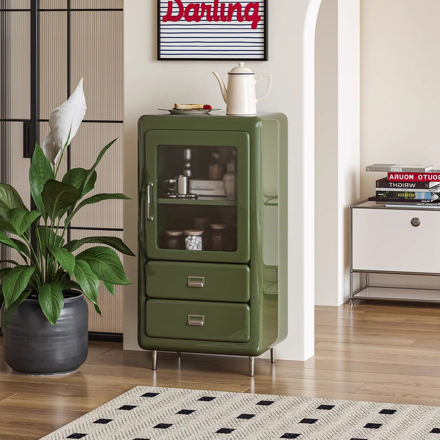 Coffee cabinet with compartments