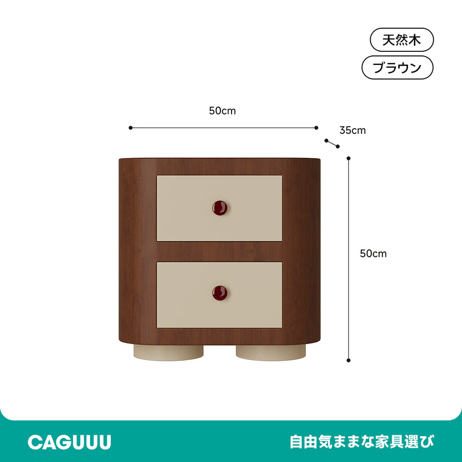 木製ベッドサイドテーブル