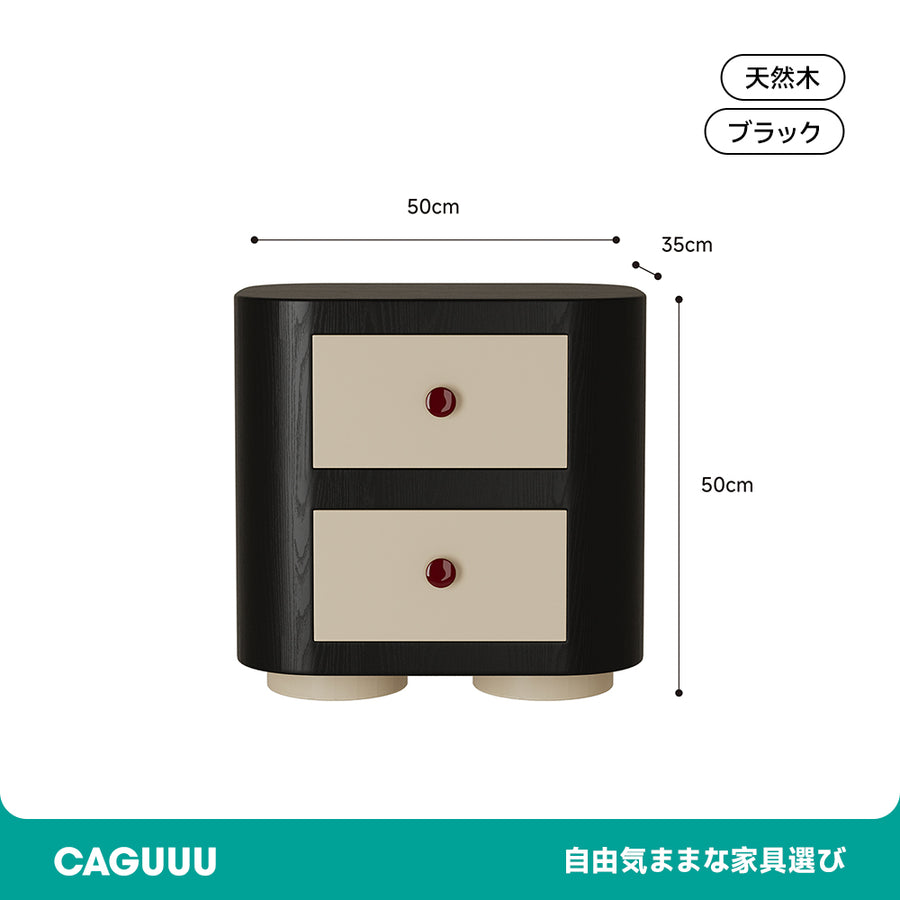 木製ベッドサイドテーブル