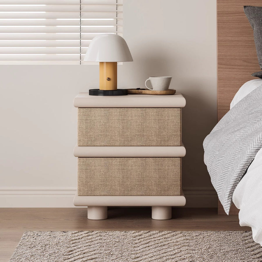Japanese style cotton linen night table
