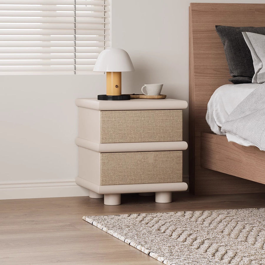Japanese style cotton linen night table