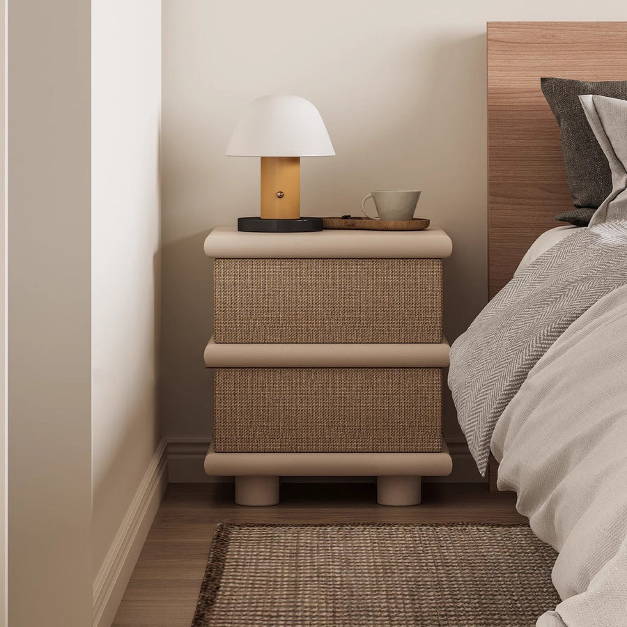 Japanese style cotton linen night table