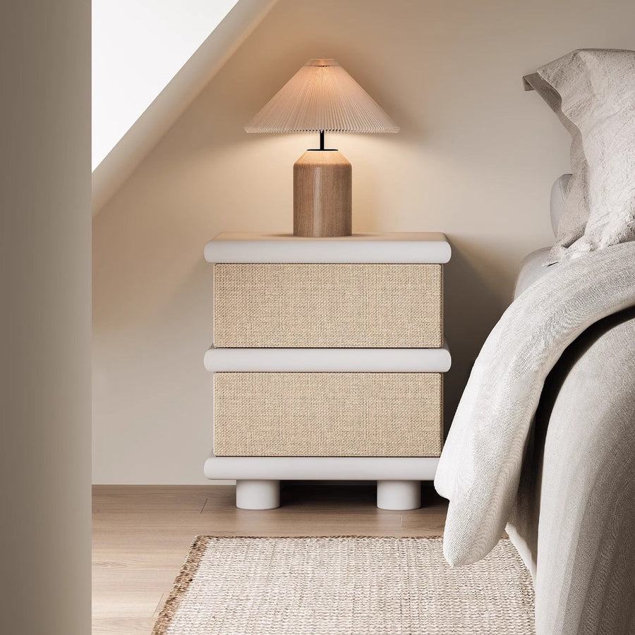 Japanese style cotton linen night table