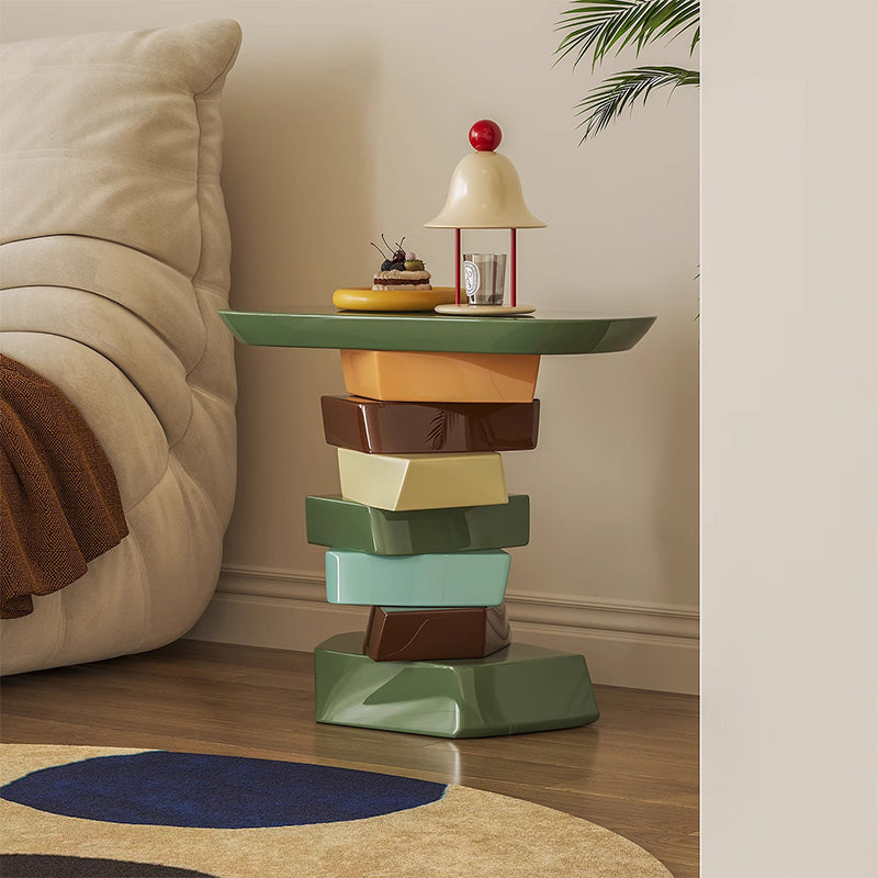 Colorful sofa side table