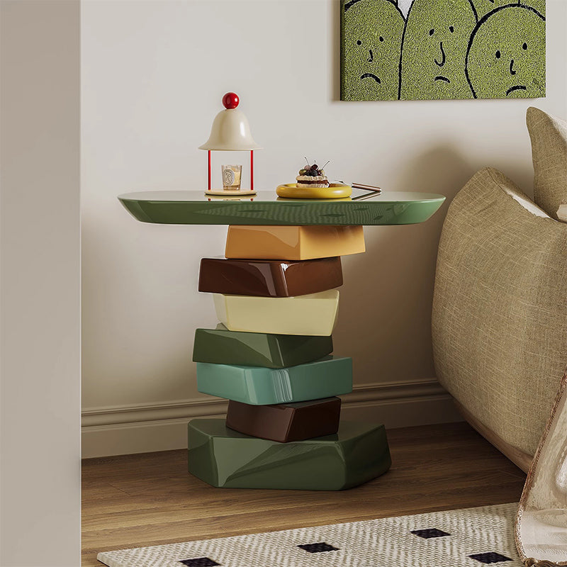 Colorful sofa side table