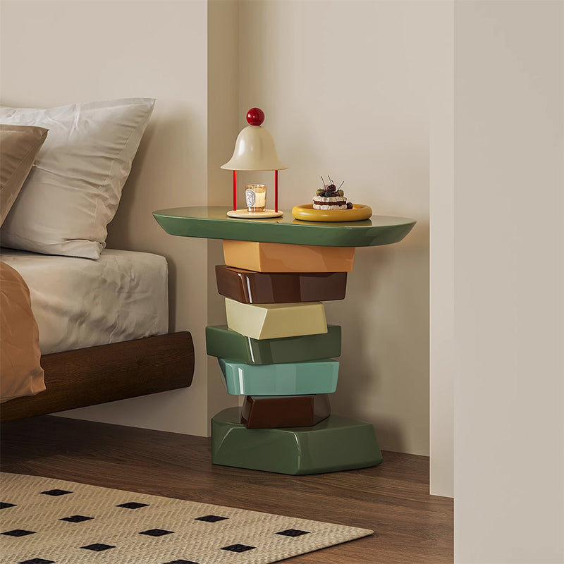 Colorful sofa side table