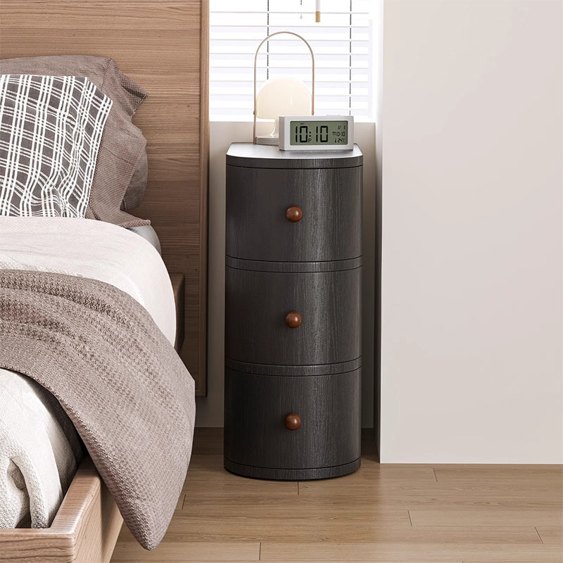 Wood grain bedside table