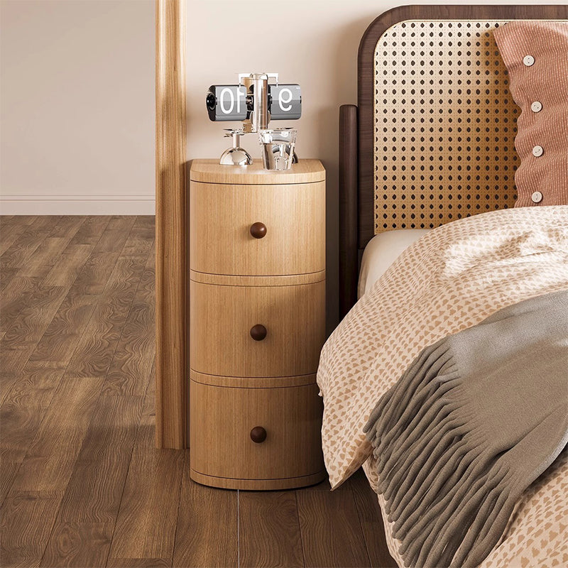 Wood grain bedside table