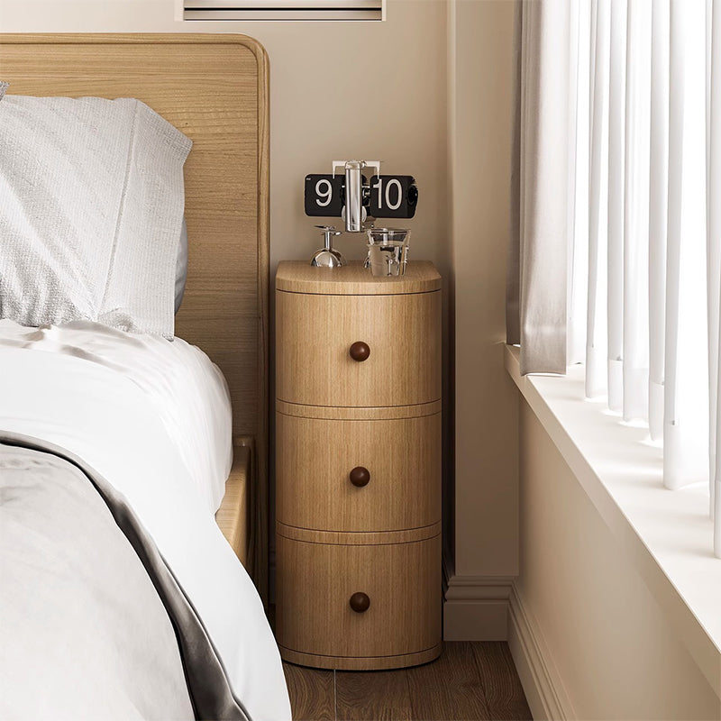 Wood grain bedside table