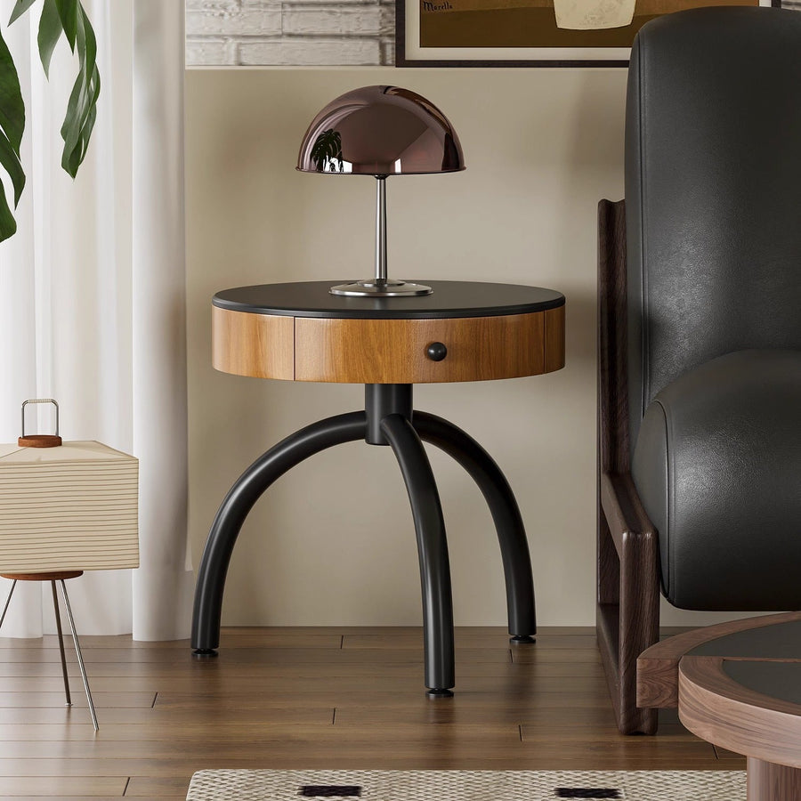 Tripod round side table