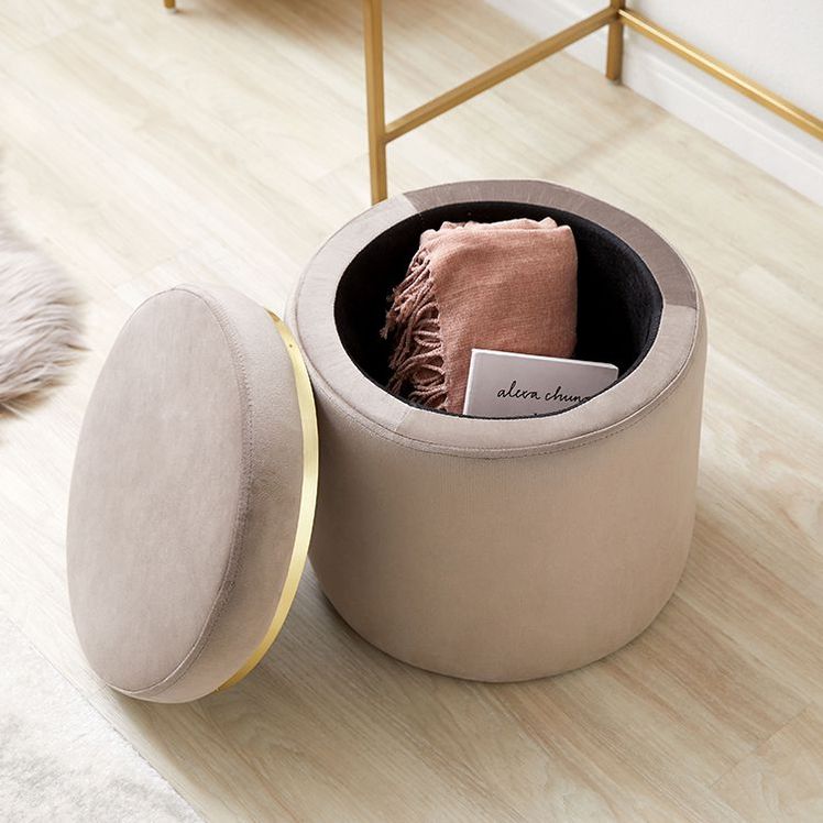 Velvet-like storage stool