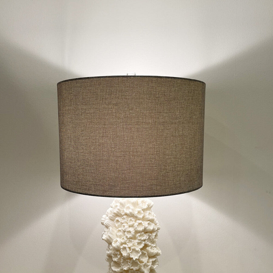 Modern Linen Shade Coral Table Lamp
