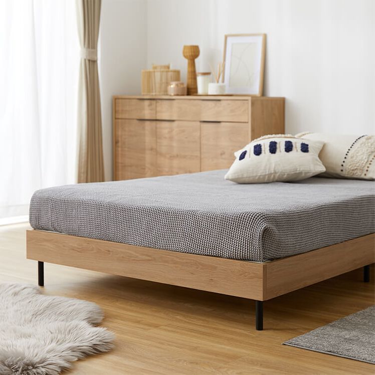 Bed frame, mattress, slatted bed, steel legs [SS]