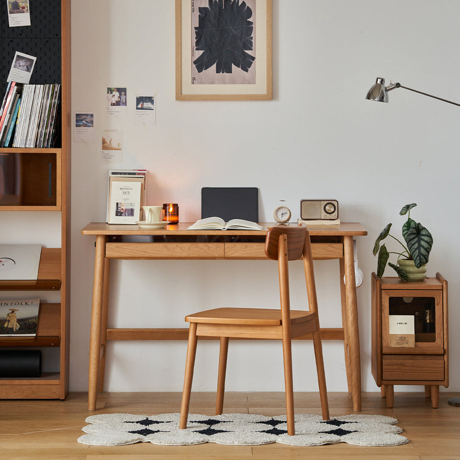 Multi-use compact wooden desk