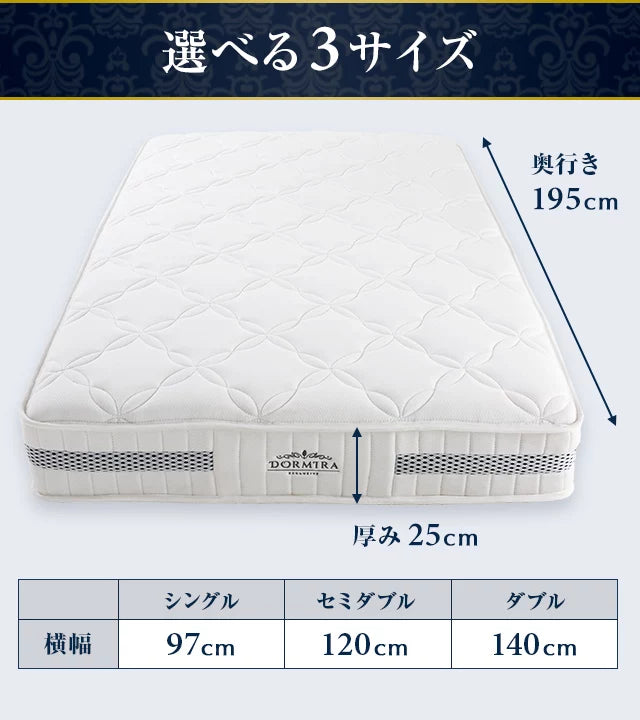 Firm sleeping comfort Ultra high density 3 zone mattress D