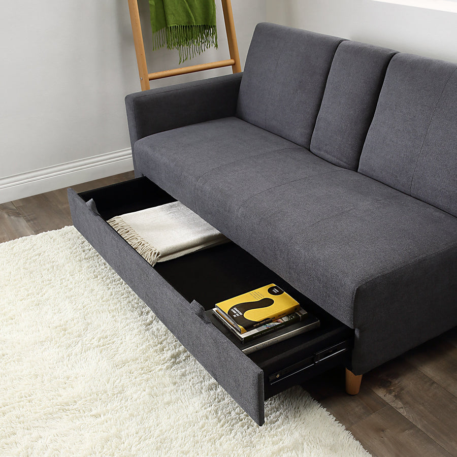 Multifunctional 3-seater sofa with storage