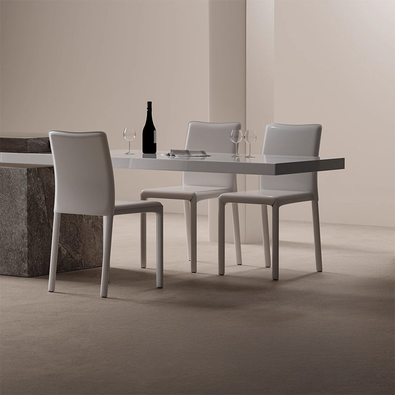 Minimalist Saddle Leather Dining Chair