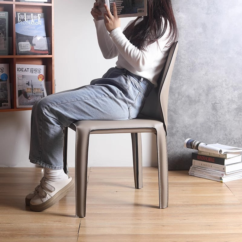Chic Design Saddle Leather Dining Chair