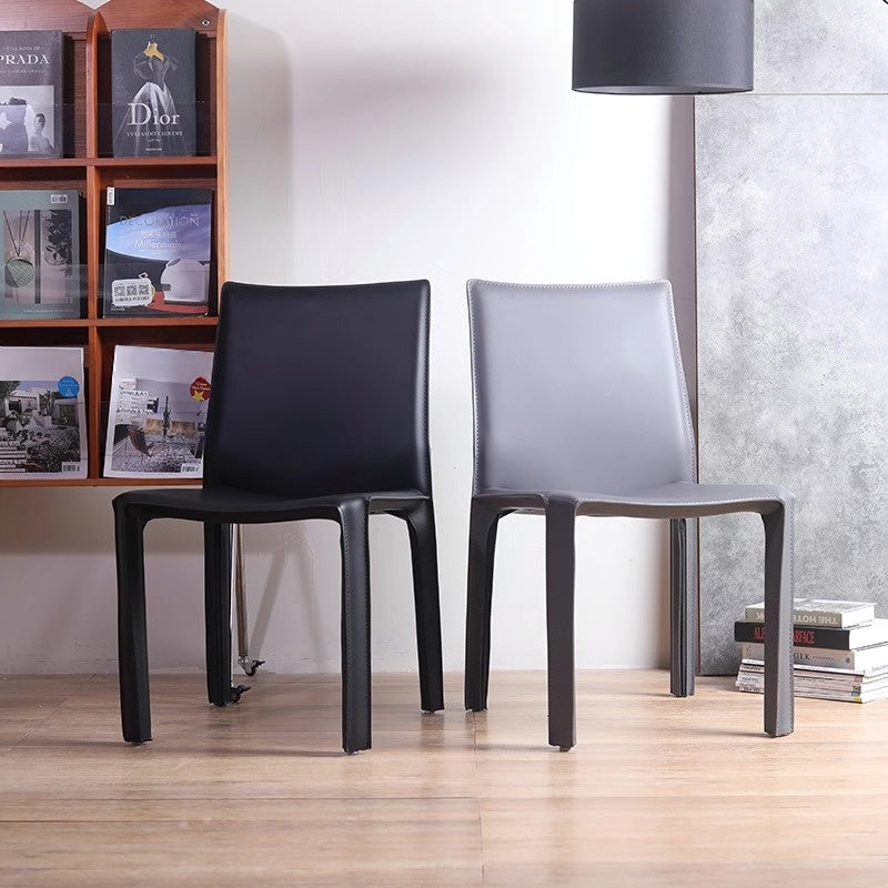 Simple design saddle leather chair