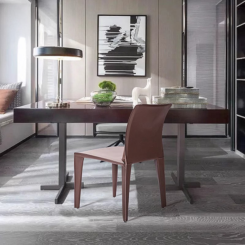 Leather-look Italian dining chair