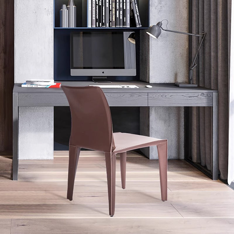 Leather-look Italian dining chair
