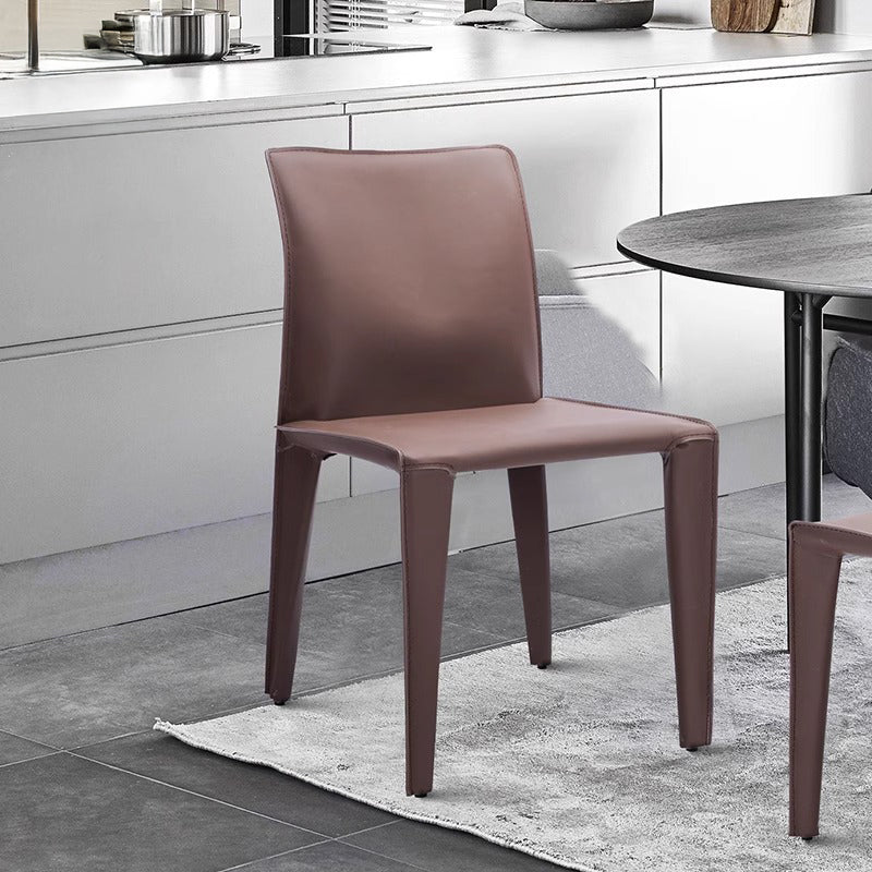 Leather-look Italian dining chair