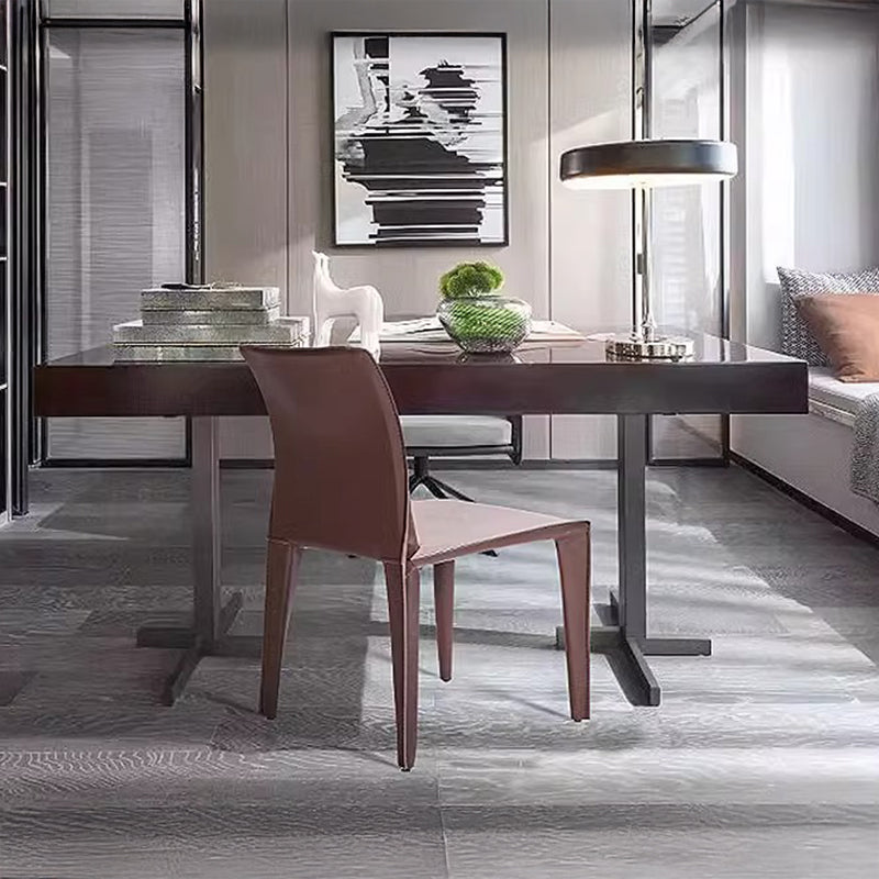 Leather-look Italian dining chair