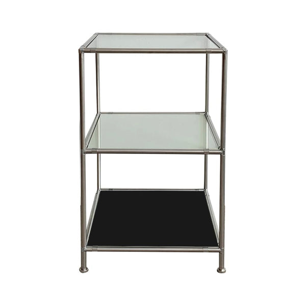 Stainless Steel Modular Furniture Dual Cube Side Table