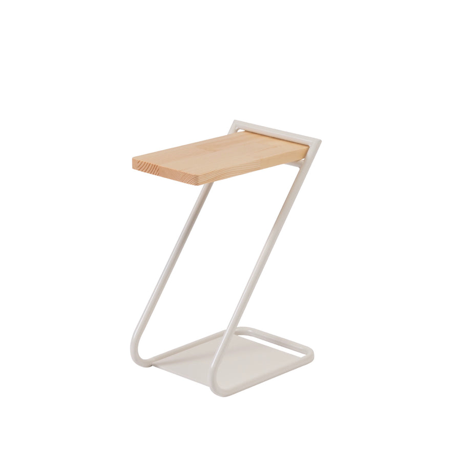 Iron Leg Side Table Low White